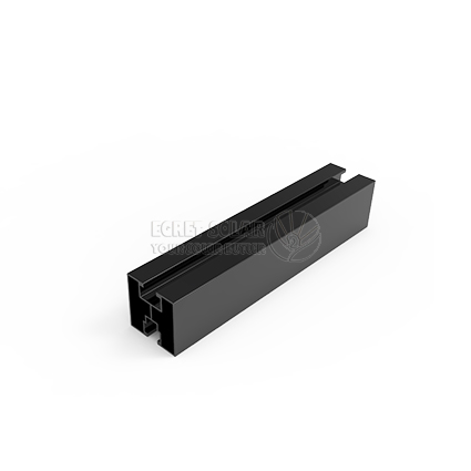 Profilo in alluminio per montaggio a pannello Solar Black Rail 40X40mm