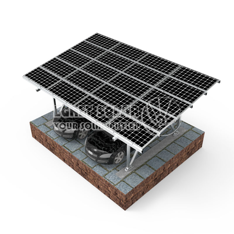 Sistema di montaggio per posto auto coperto solare in alluminio