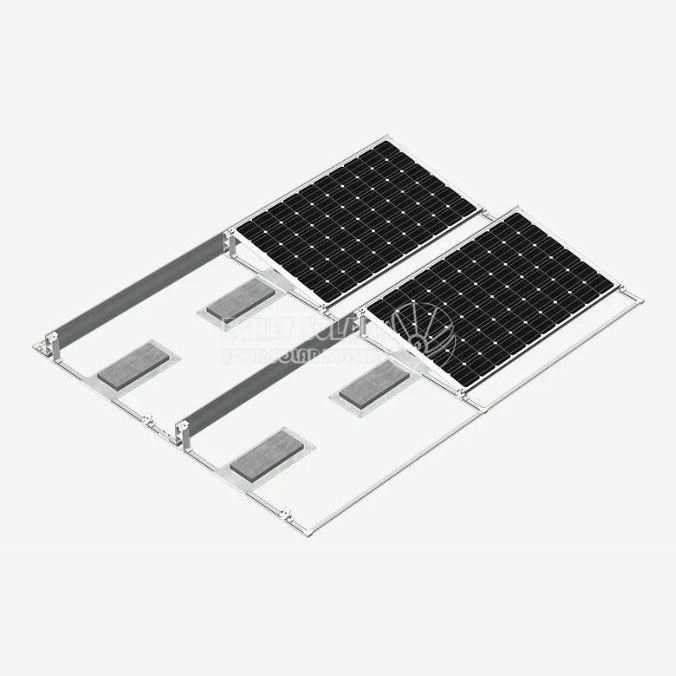 Sistema di montaggio solare zavorrato per tetto piano (lato singolo)