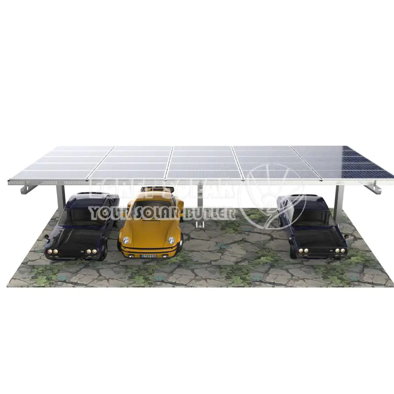Sistema di auto coperto solare singolo post