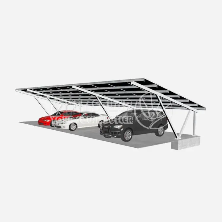 Sistema di montaggio per auto coperto solare a V singola
